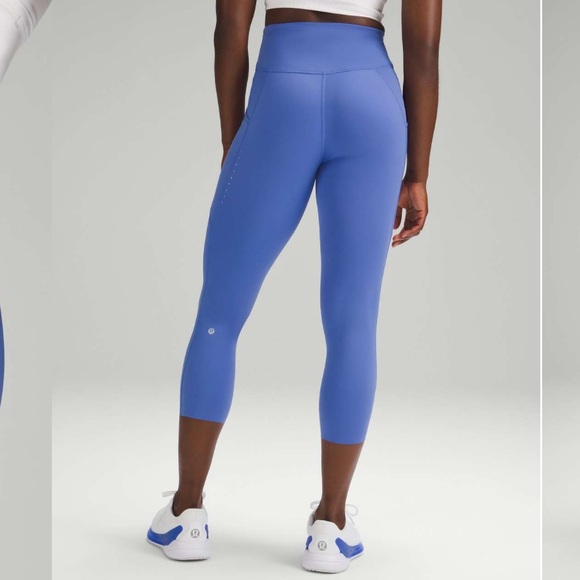 Lululemon Fast and Free High-Rise Crop 23" *Pockets - Wild Indigo - Picture 2 of 4